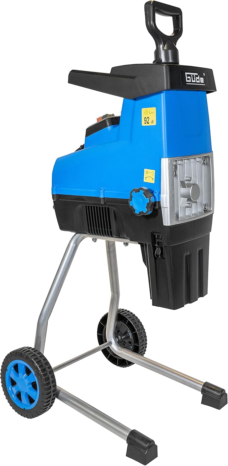 Güde Gartenhäcksler GH 2801 SILENT (2800 W, max. Astdicke 44 mm, geräuschreduzierte Walzentechnik, hoher Materialdurchsatz, Vor- und Rücklauffunktion, Überlastschalter, 30 l Fangsack, Zuführstock)