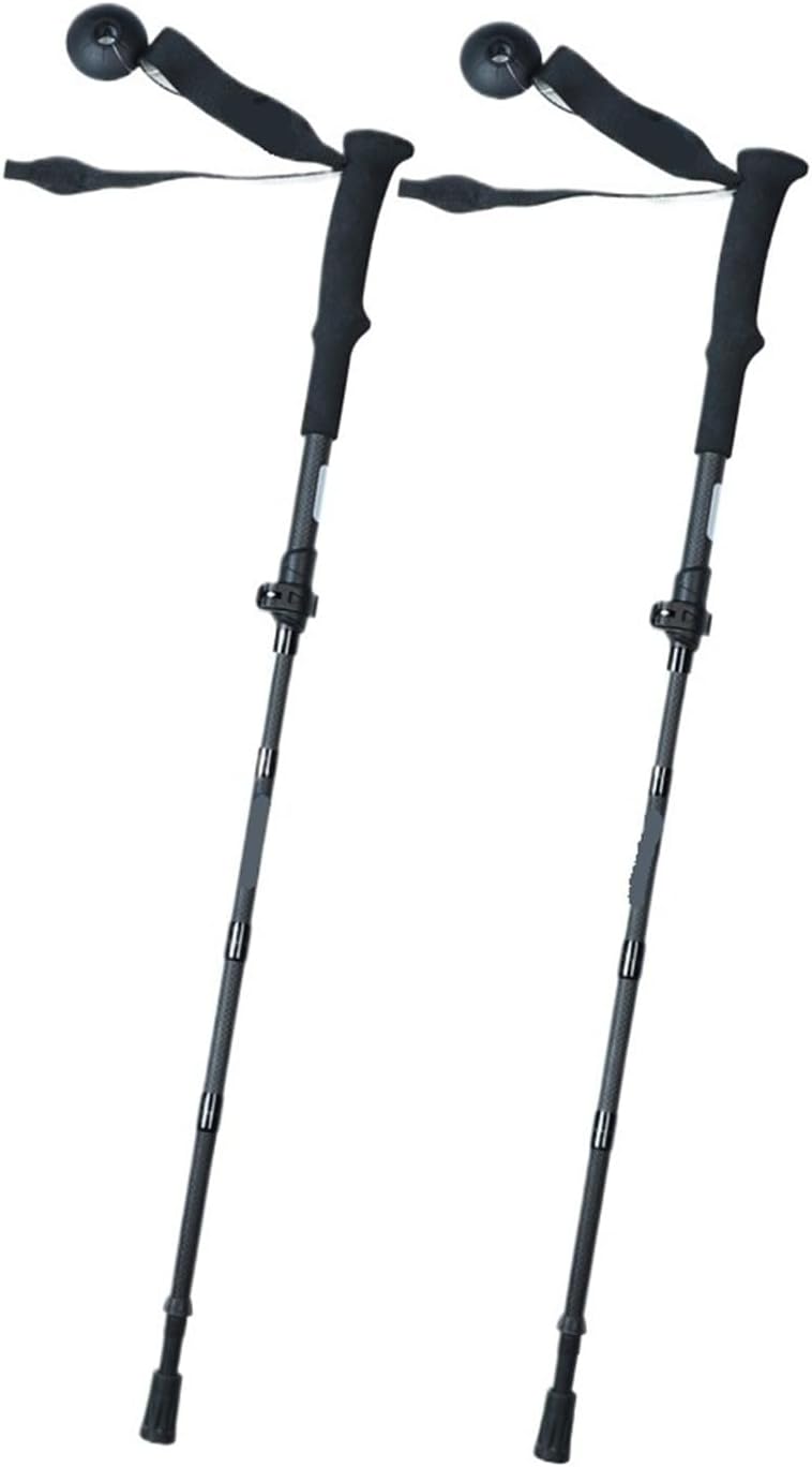 Faltbare Trekkingstöcke aus Carbonfaser, 3K-Mattfinish, verstellbare Wanderstöcke for Wandern und Outdoor-Fitness