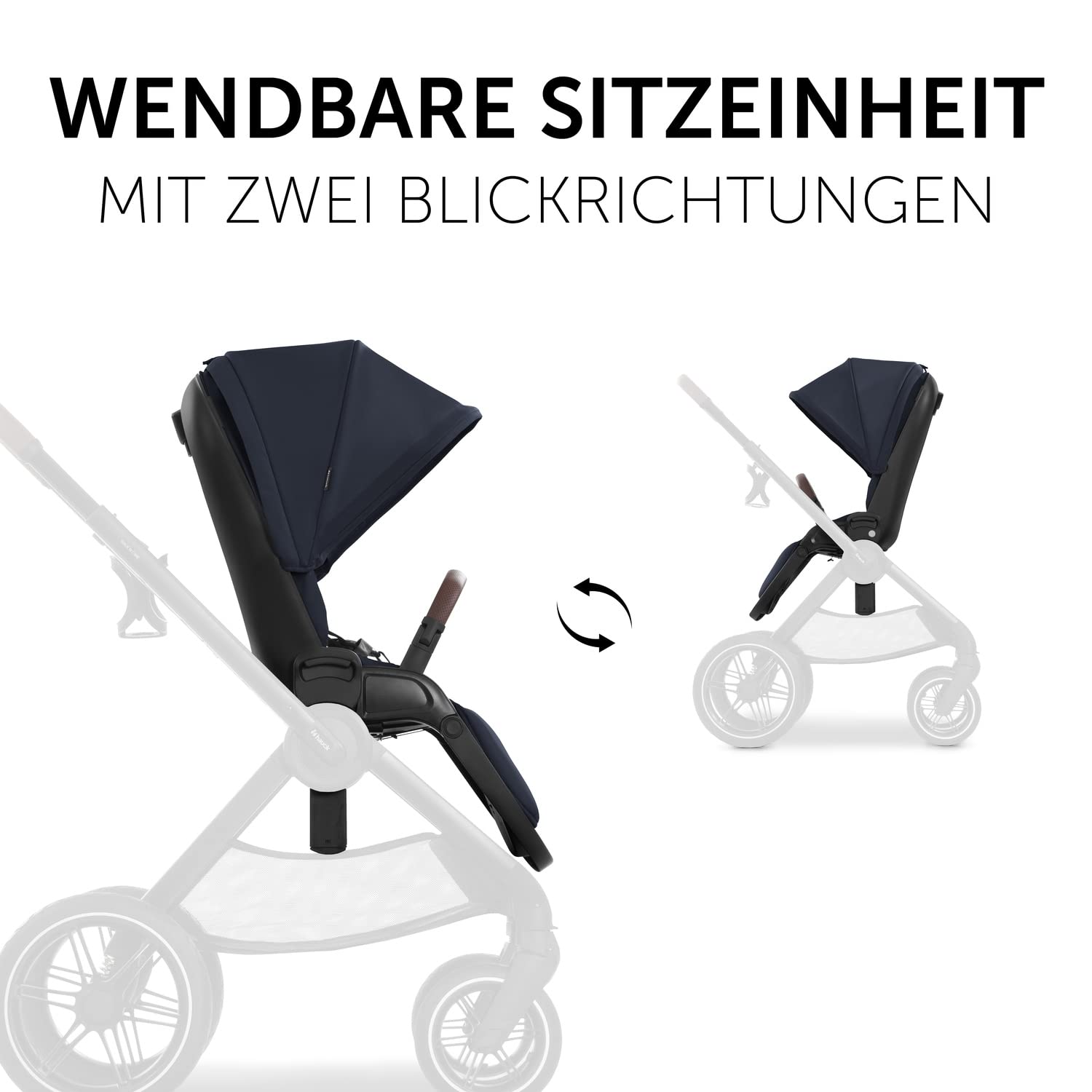 hauck 2in1 Kinderwagen mit Gummireifen Walk N Care Set ab Geburt bis 22 kg + 3 kg Korb, Wanne mit Memory-Knöpfen, Sitz mit Liegefunktion Wendbar Höhenverstellbar, Teleskopgriff, UPF 50+ (Beige)