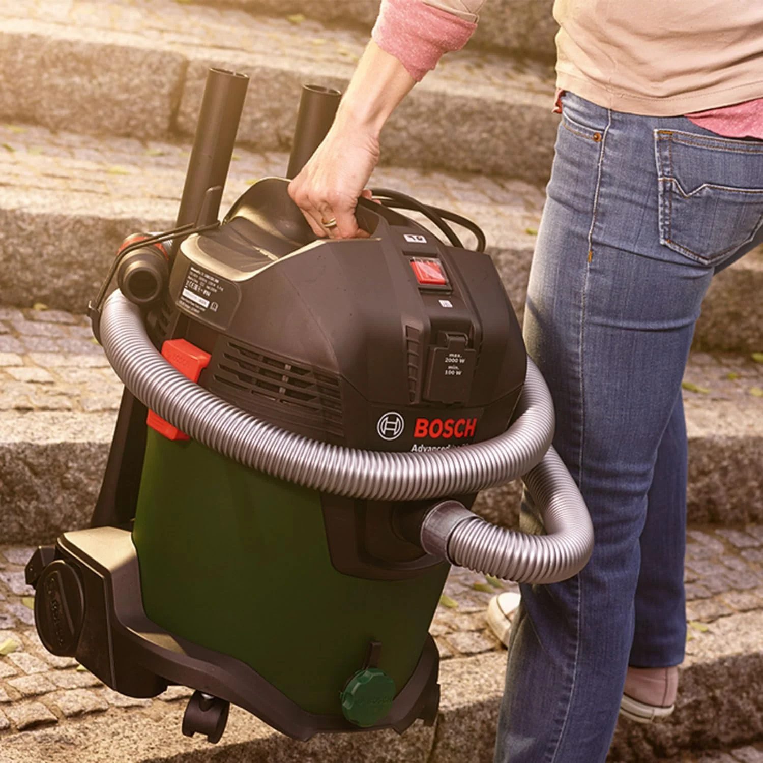 Bosch Nat- en droogzuiger AdvancedVac 20 (1200 watt, 20 liter inhoud, in doos)
