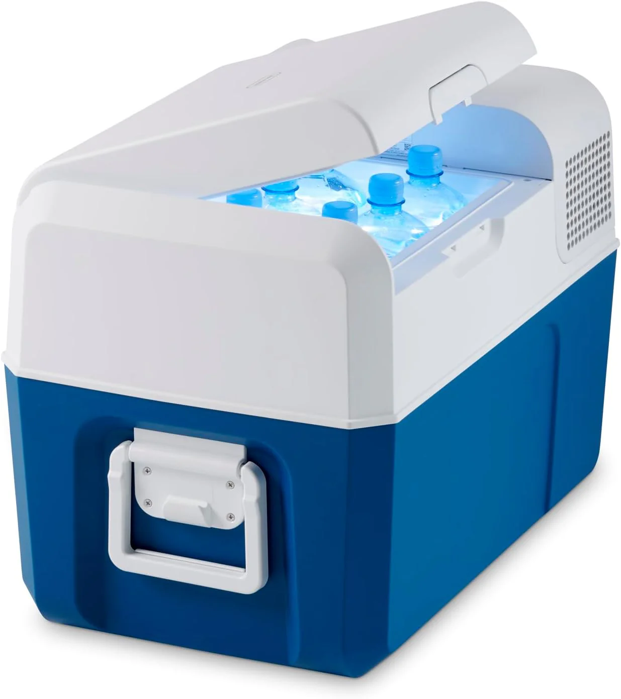 Mobicool MCF40, elektrische Kompressor-K��hlbox, 38 Liter, 12/24/230 V, Mini-K��hlschrank f��r Auto, Lkw, Boot, Reisemobil und Steckdose, Blue