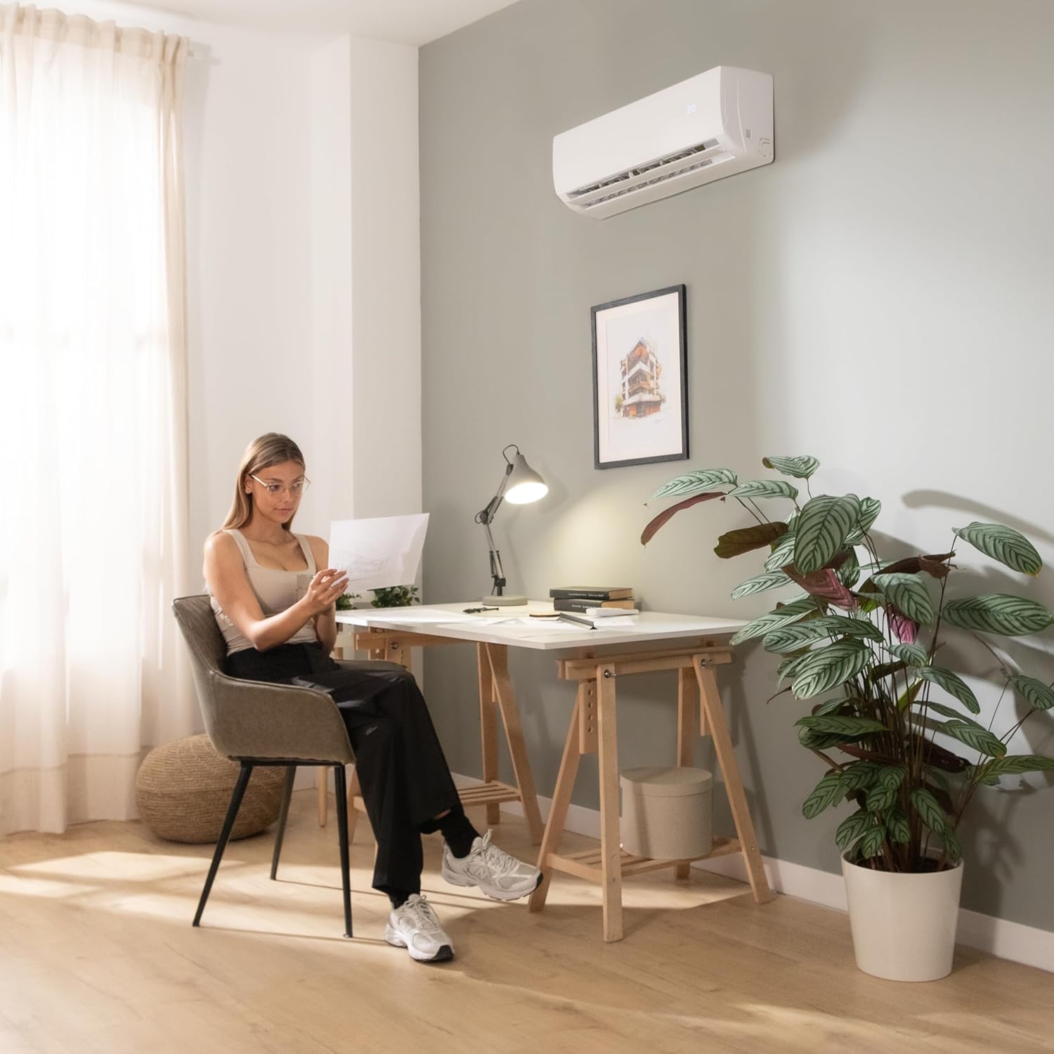 Cecotec Split-Klimaanlage AirClima 9000 Smartfresh. 9000 BTU, Wärmepumpe, Inverter-System, 5 Betriebsmodi, 8 Geschwindigkeitsstufen, Entfeuchter, 24-Stunden-Timer für die Klimatisierung