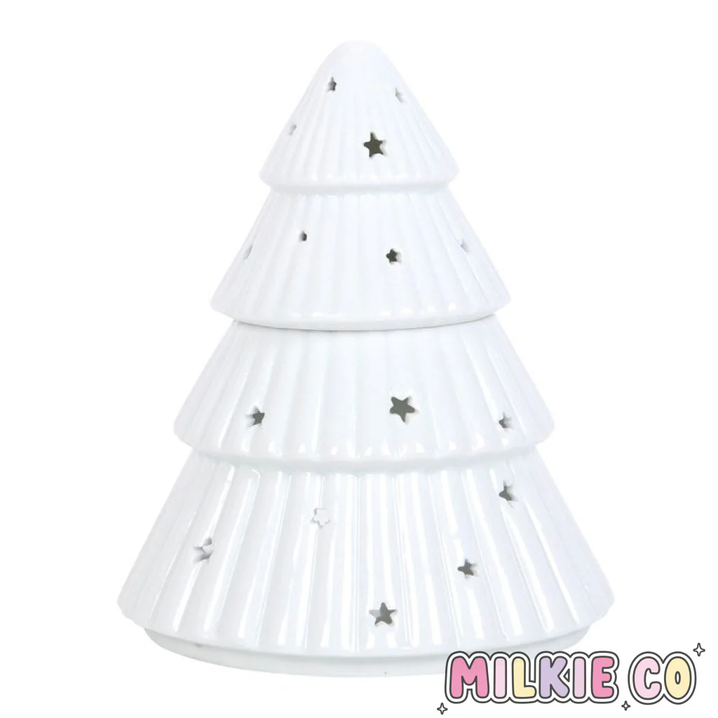 White Christmas Tree Wax Melt Burner