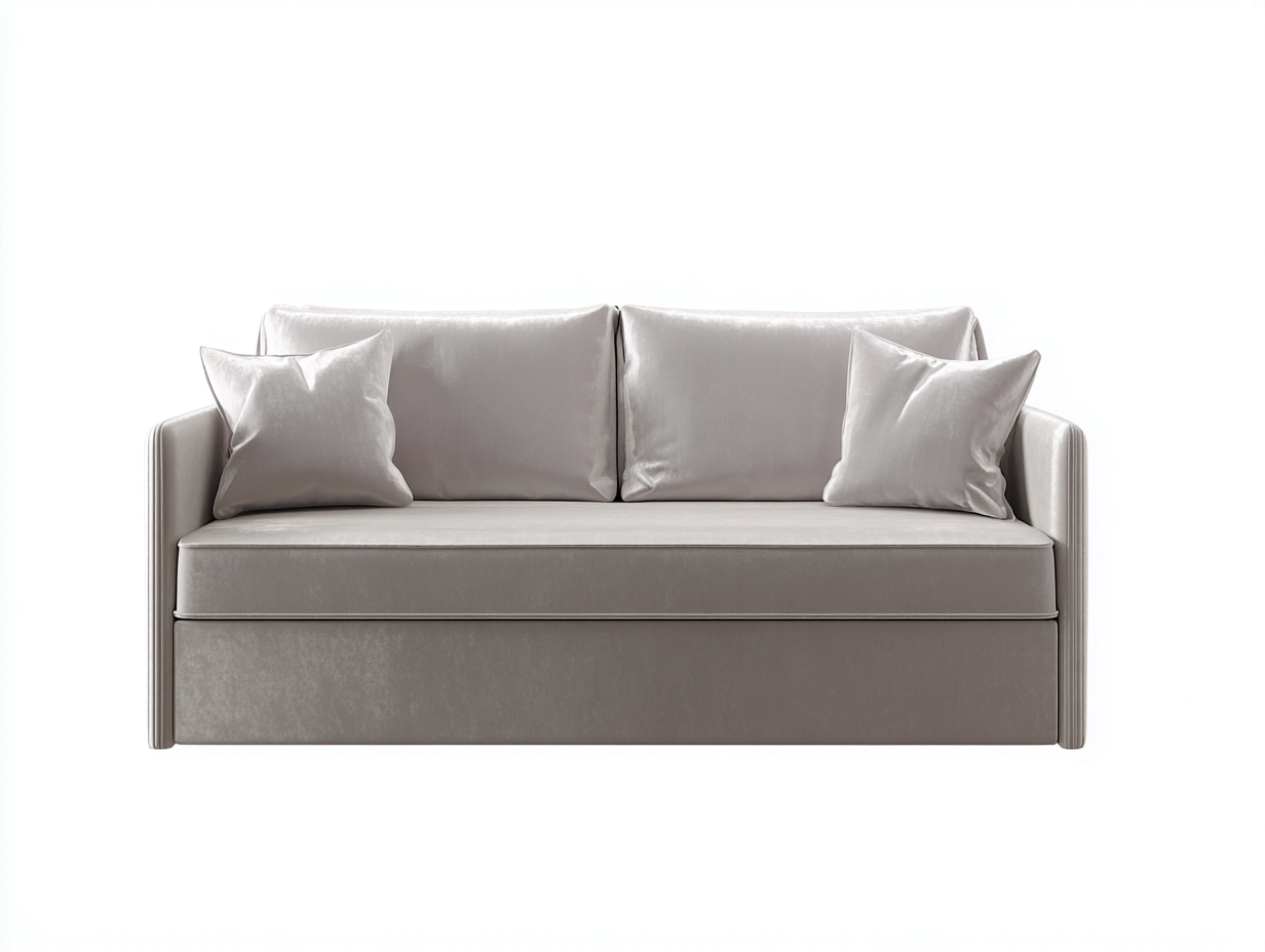 Sofa 2-Sitzer Stoffbezug 180x90x75 cm Hellgrau Modernes Design Gerade Form