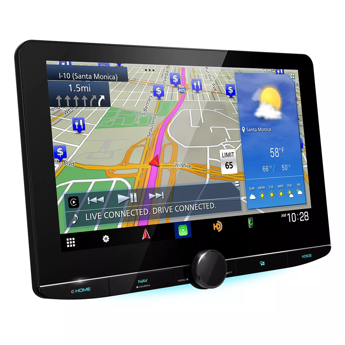 Kenwood eXcelon DNR1007XR 10.1��� HD Navigation Car Stereo with Bluetooth & Wi-Fi