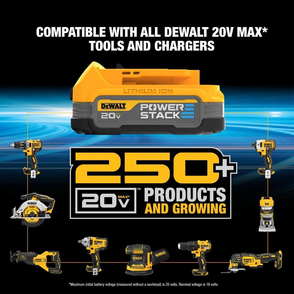 2025 DeWalt DCF840E1 Impact Schroevendraaier Kit 20V met POWERSTACK Batterij
