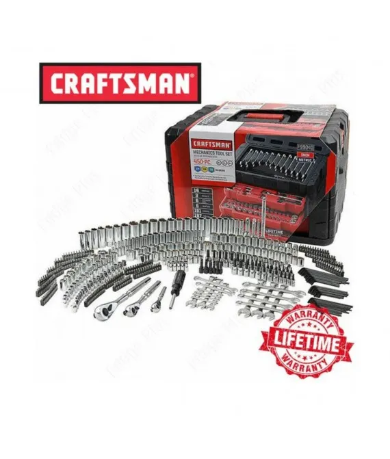 2025 Craftsman 450-Piece Mechanics Tool Set, Ratchet Socket Hand Wrench Toolset