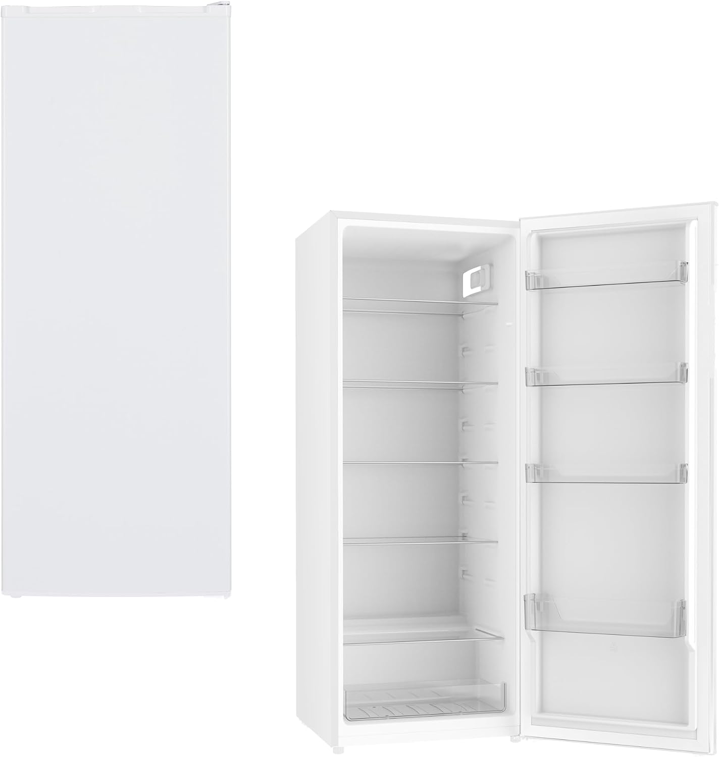 PKM Kühlschrank KS 242-EM | Weiß | 242 Liter | Vollraumkühlschrank | LED-Beleuchtung | wechselbarer Türanschlag | 4 Türablagen | 4 Glasfächer | mit Gemüseschublade