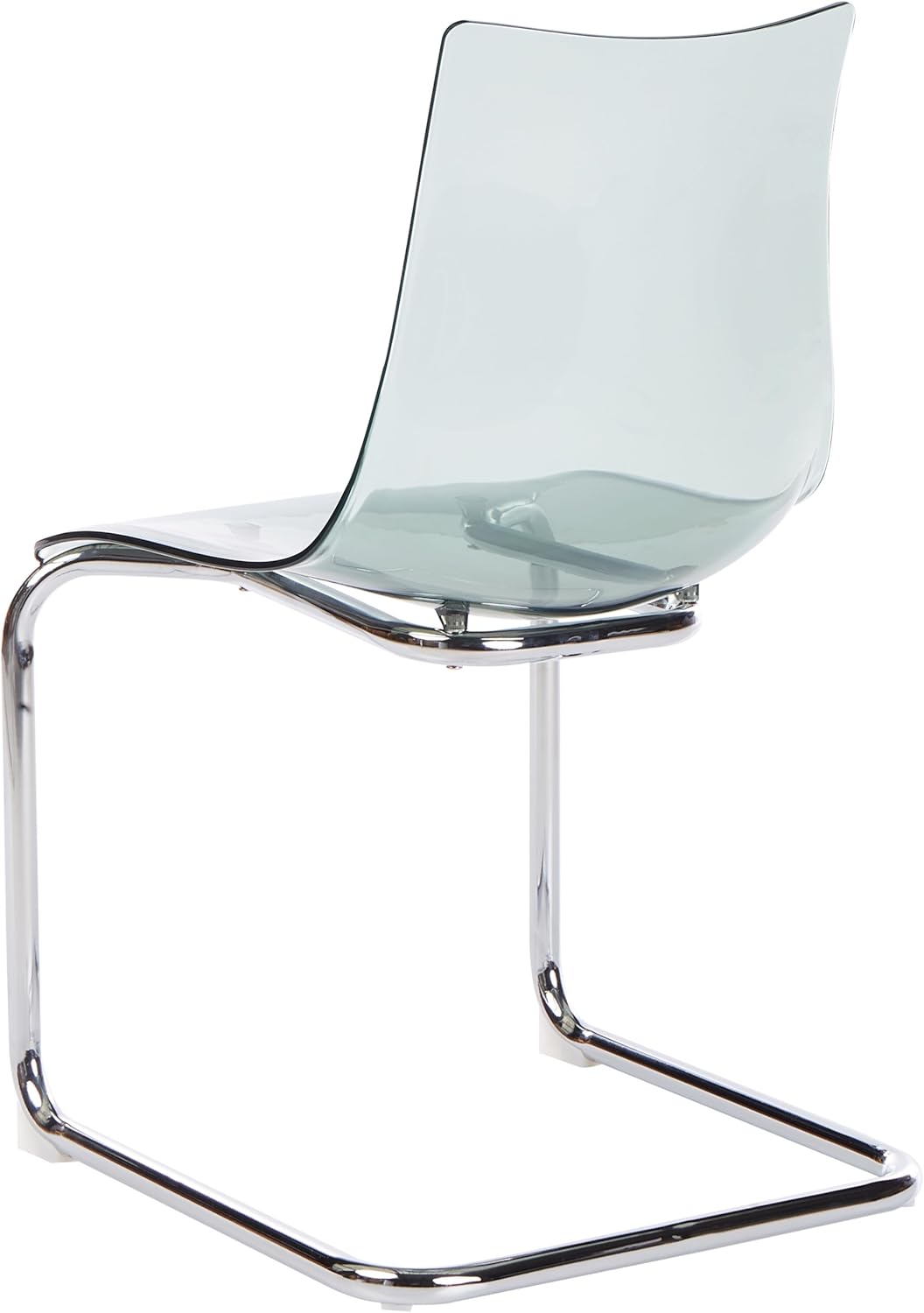 Beliani Esszimmerstuhl 2er Set Kunststoff transparent schwarz Freischwinger Marshall