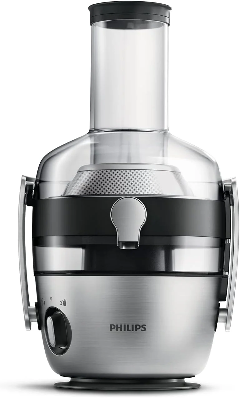 Philips sapcentrifuge �C 1100W, 2L, HomeID-recepten-app, XXL-vulopening, QuickClean (HR1921/20), 25 x 43,2 x 29,6 cm, roestvrij staal