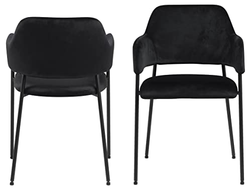 AC Design Furniture Lisette Sedia da Pranzo, Nero, H: 82 x B: 54 x T: 55 cm : Amazon.it: Casa e cucina