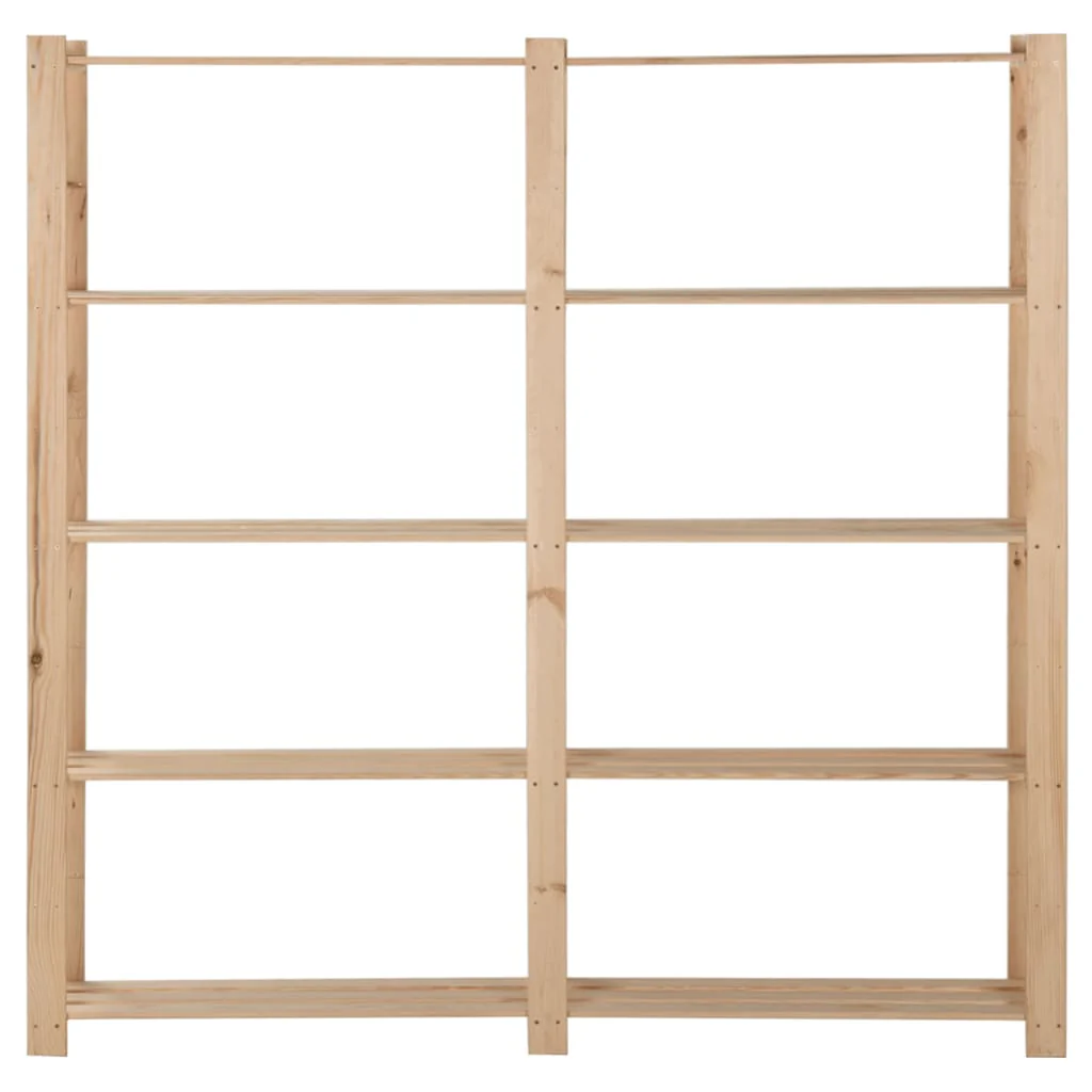 2025 Lagerrek met 5 planken 170x28,5x170 cm massief grenenhout