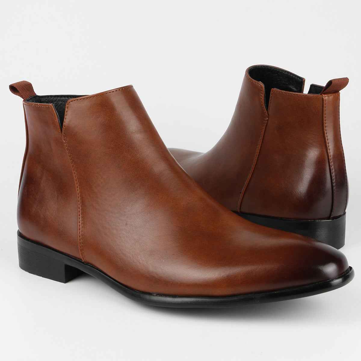 Chelsea Stiefeletten f��r Herren aus Leder mit bequemem Slip-on Design