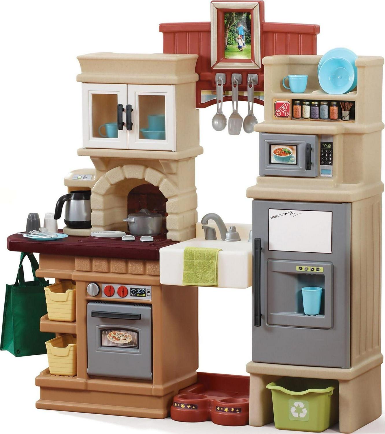 Step2 Heart of the Home Brown Toddler Play Kitchen Set