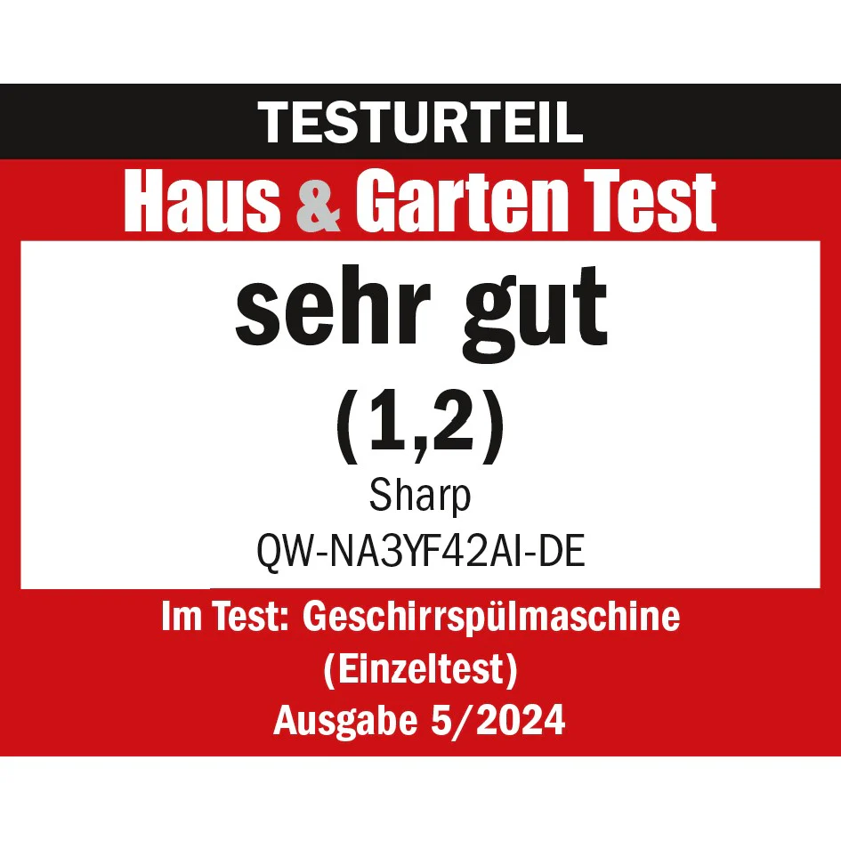 Sharp Geschirrspüler freistehend QW-NA3YF42AI-CH, 60cm, A-Klasse