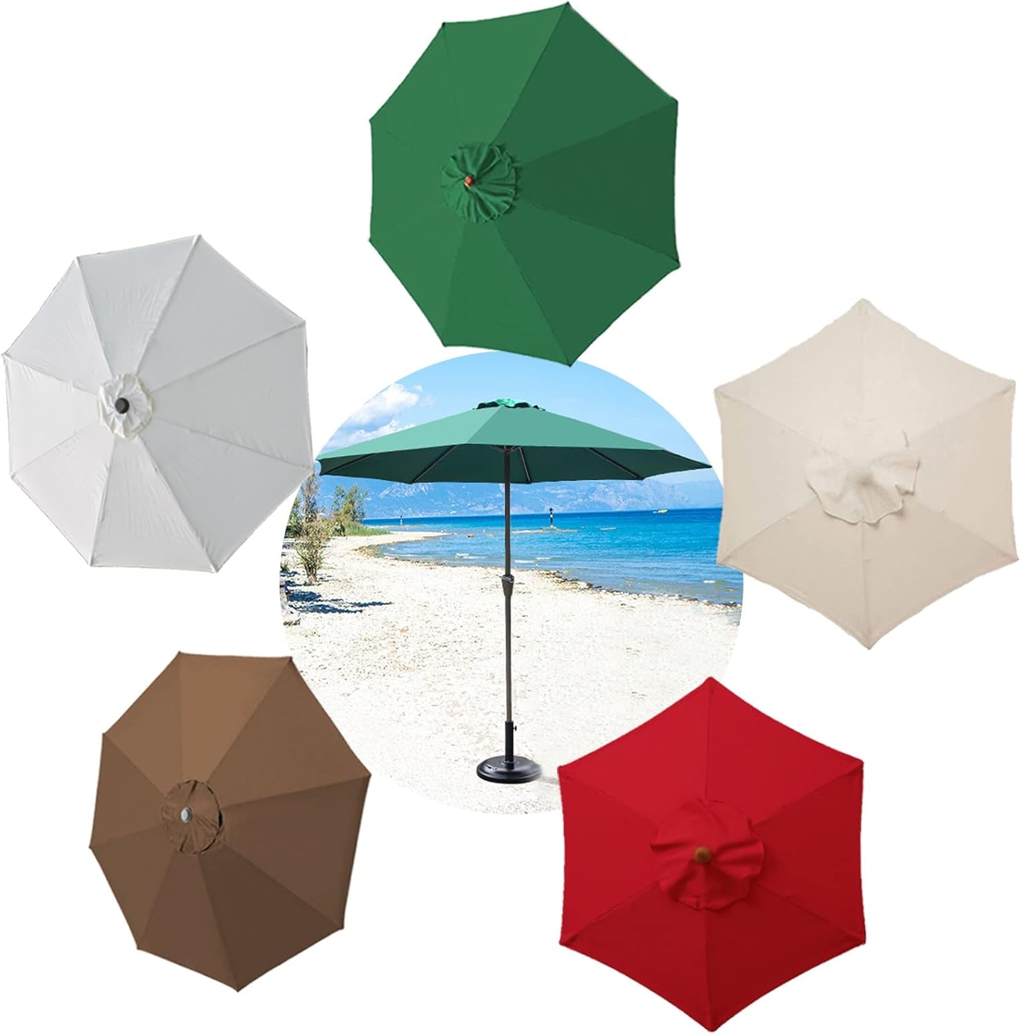 Sonnenschirmschutz, Strandschirm, rund, tragbar, Sonnenschutz, Windschutz, Outdoor-Tischschirm, Terrasse, Rasen und Garten, Garten-Terrassenschirm, Sonnenschirm good