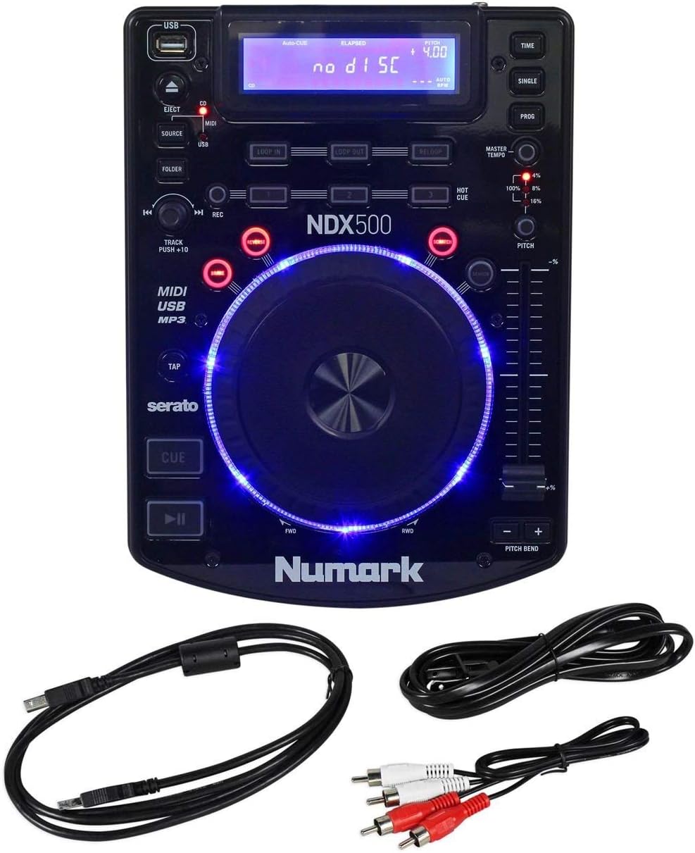 Numark Scratch - Zweikanal DJ Scratch Mixer mit Serato DJ Pro, Innofader Crossfader, DVS-Lizenz, 6 Direktzugriffseffektwählern und Performance Pads