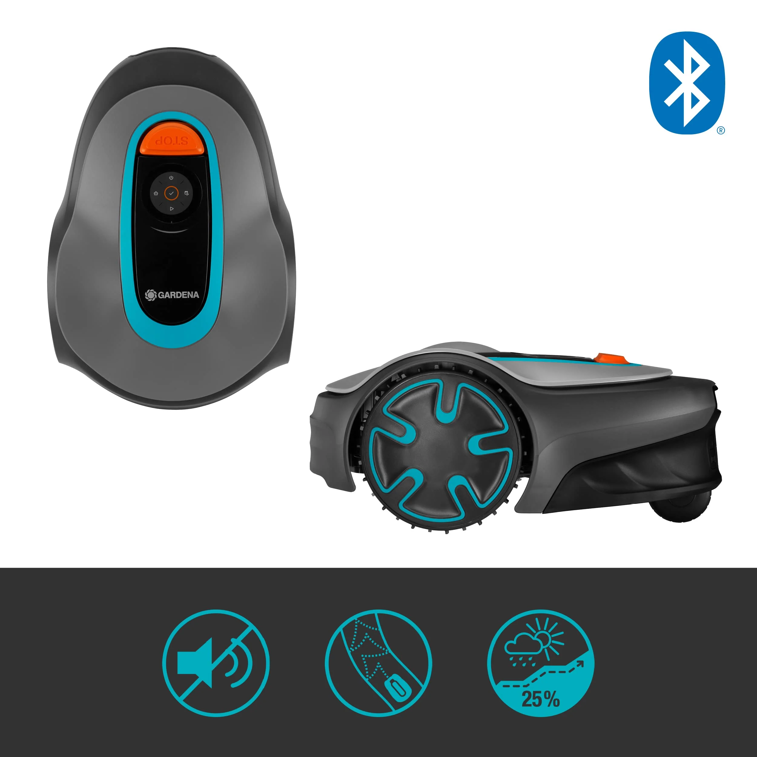 2025 Gardena M?hroboter SILENO minimo 350 m2: Intelligente Robotmaaier met Optimale Connectiviteit, Programmeerbaar via Gardena Bluetooth App (15208-47)