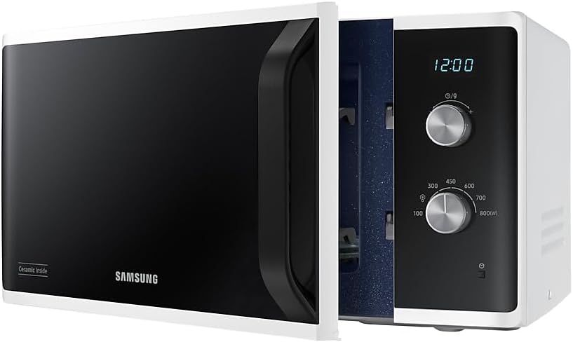 MW3500 Mikrowelle MS23K3614AW/EG / 800 W / 23 L Garraum / 48, 9 cm Breite / Kratzfester Keramik-Emaille-Innenraum / 6 Leistungsstufen / Wei
