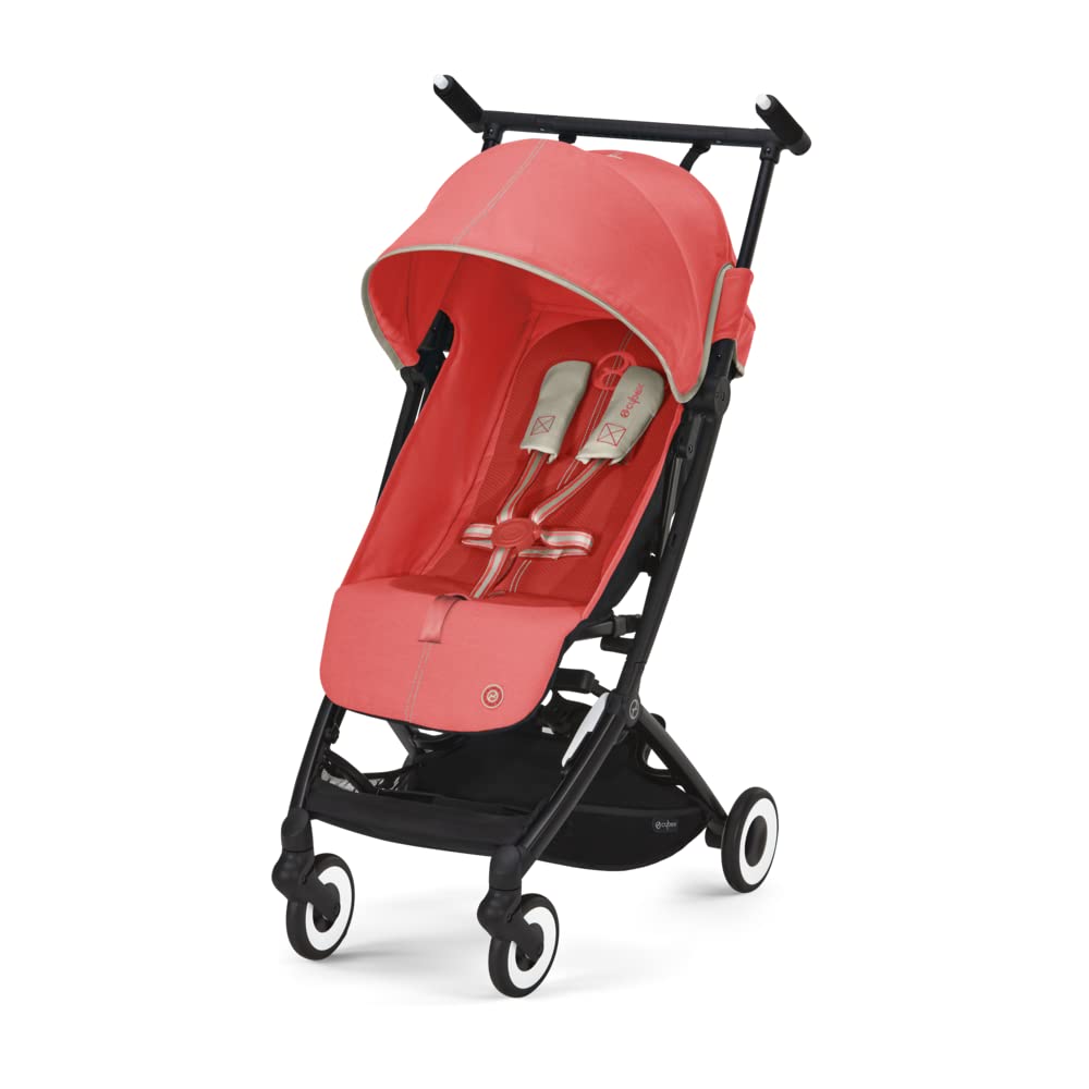 CYBEX Gold Kinderwagen Libelle mit One-Pull Harness, Von ca. 6 Monaten bis ca. 4 Jahre (max. 22 kg), Ultraleicht (nur 6 kg), Almond Beige (Beige mit taupefarbenem Rahmen)