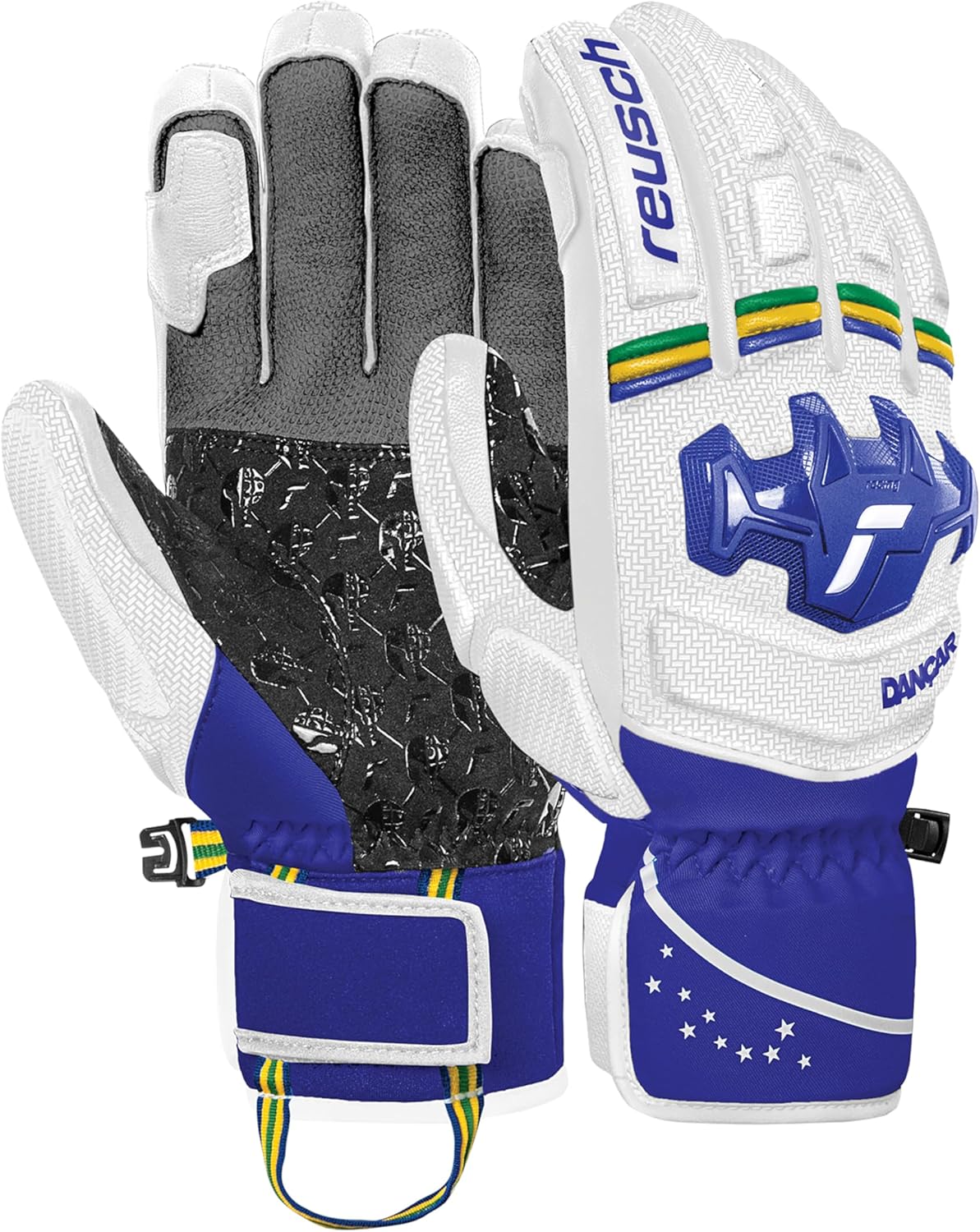 Reusch Worldcup Warrior SC Racing Handschuhe – Unisex Skihandschuhe mit Knöchel- & Fingerprotektion, Primaloft Gold, Leder, Winddicht, wasserdicht, atmungsaktiv