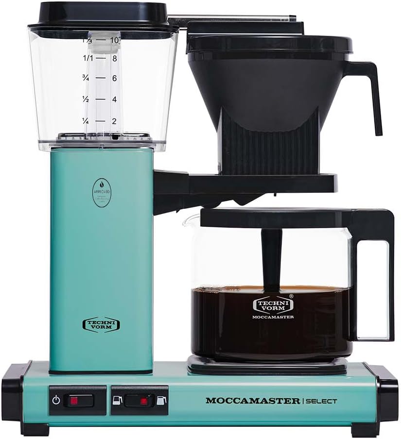 Moccamaster KBG Select, Kaffeemaschine, Retro Kaffeemaschine, Filterkaffee, Off-White, 1.25L