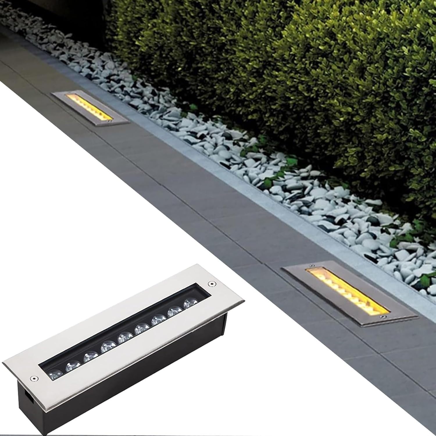 LED Outdoor Buried Lights Waterproof Landscape Recessed Floor Lamp 6W Underground Lighting for Garden Driveway Deck Bridge IP65 Rated Energy Efficient