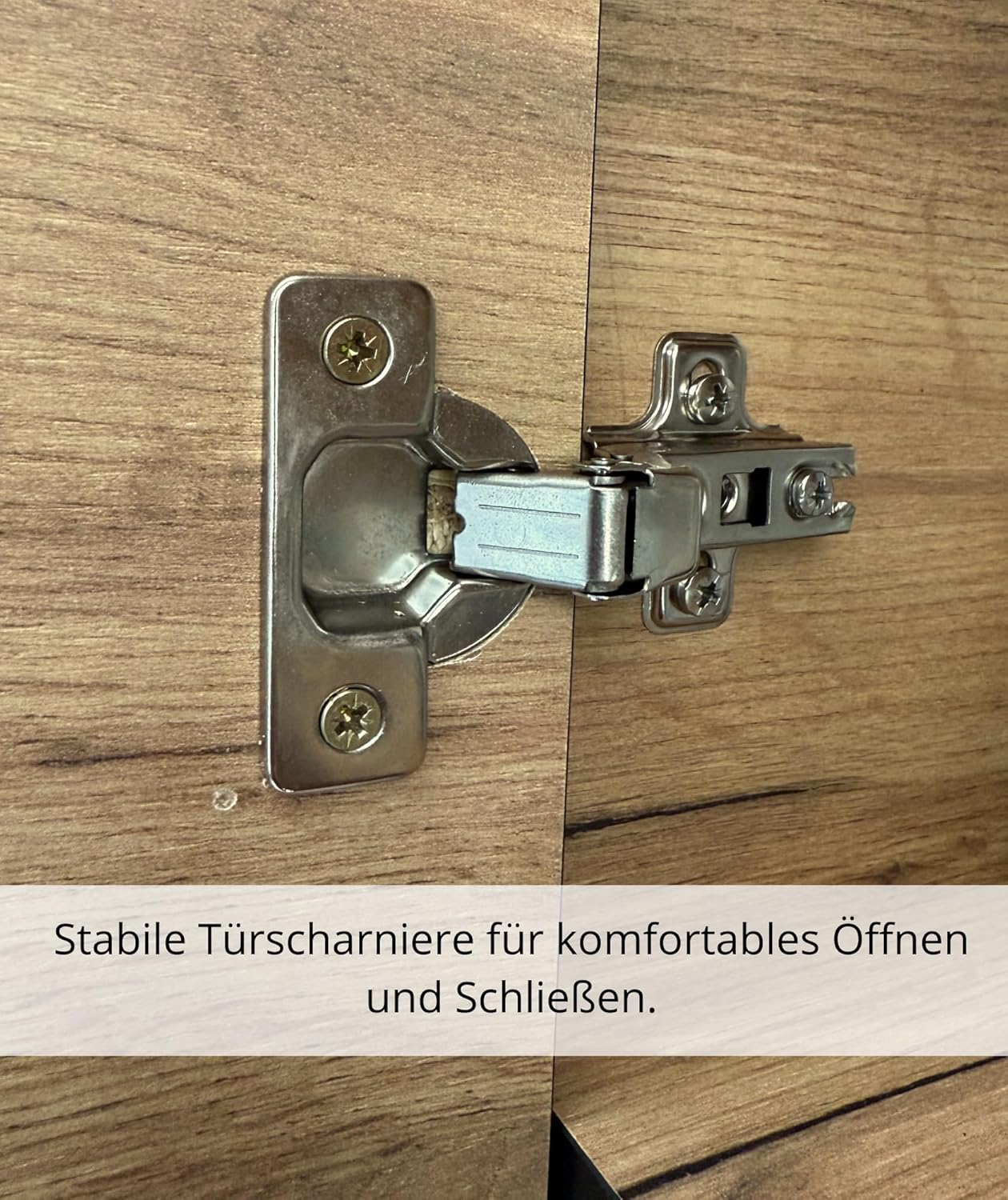 KIER FURNITURE Kleiderschrank mit Spiegel - Garderobenschrank mit Push to Open Türöffner - Schrank mit Ausziehbare Kleiderstange - Eden - 104,8x205x39cm - Craft Eiche