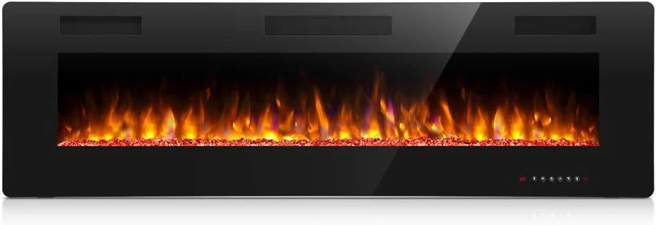 Antarctic Star 42 Inch Electric Fireplace in Wall Recessed and Wall Mounted Fireplace Heater