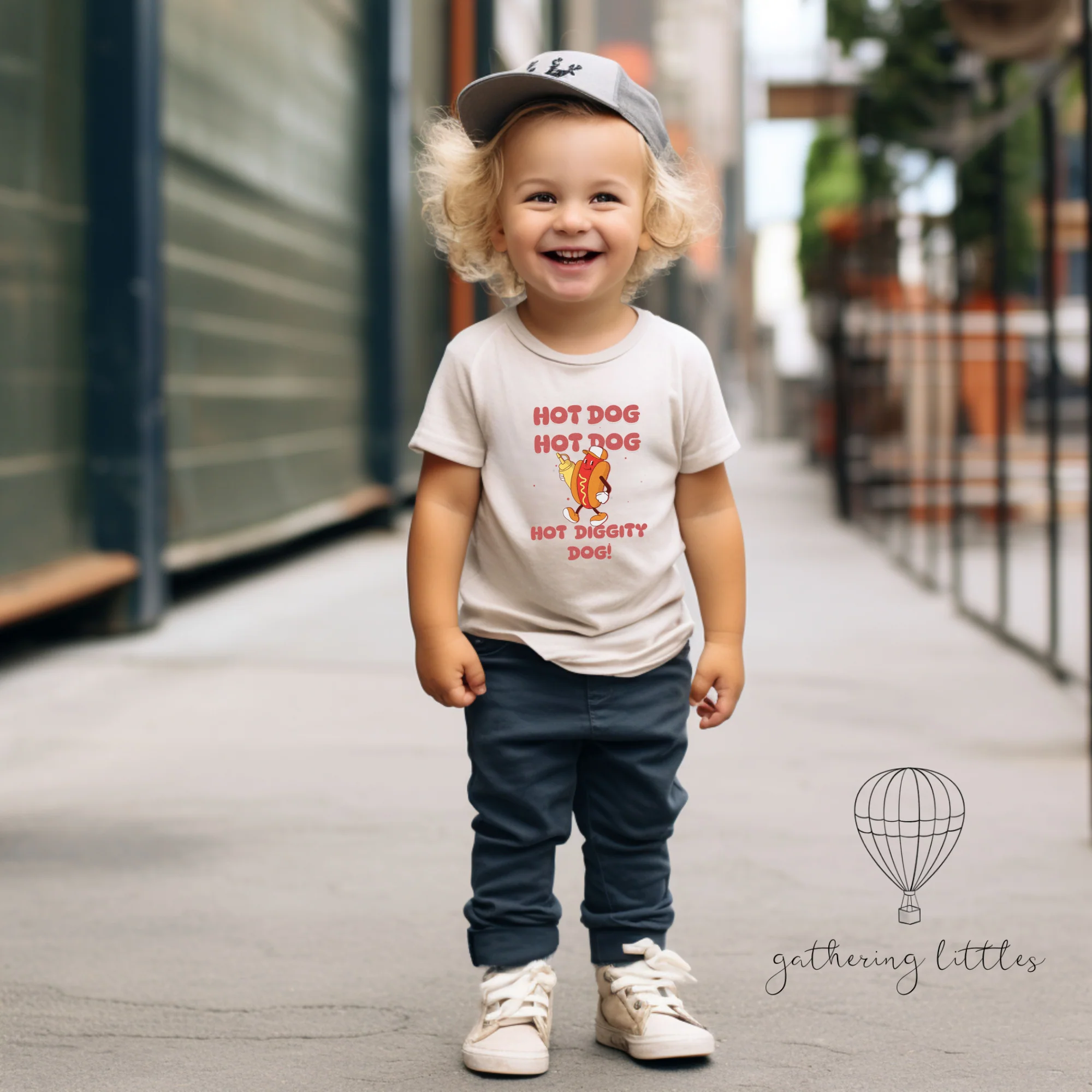Hot Diggity Dog Toddler T-Shirt | Kids Funhouse Shirt, Clubhouse Shirt Hot Dog!