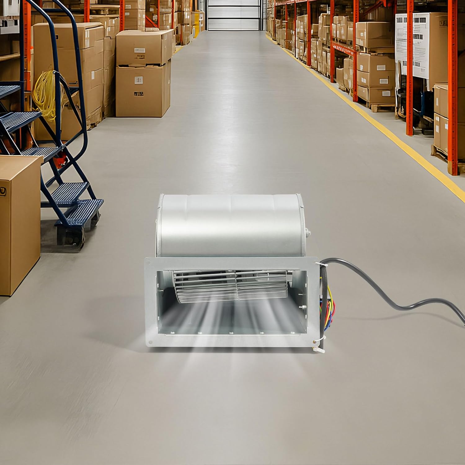 Zentrifugalgebläse 150W | Doppeleinlass | 1300 U/min | 840 m³/h Luftvolumen | 60 dB | Stahl verzinkt | Für Lüftung, Staubabsaugung, Kühlung | 220V | Mit vorgebohrten Löchern