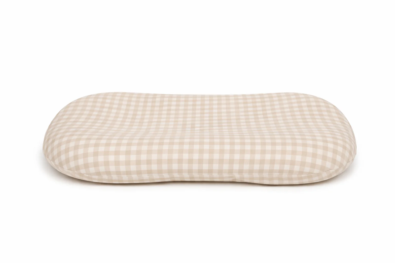 Beige Gingham Baby Lounger Cover