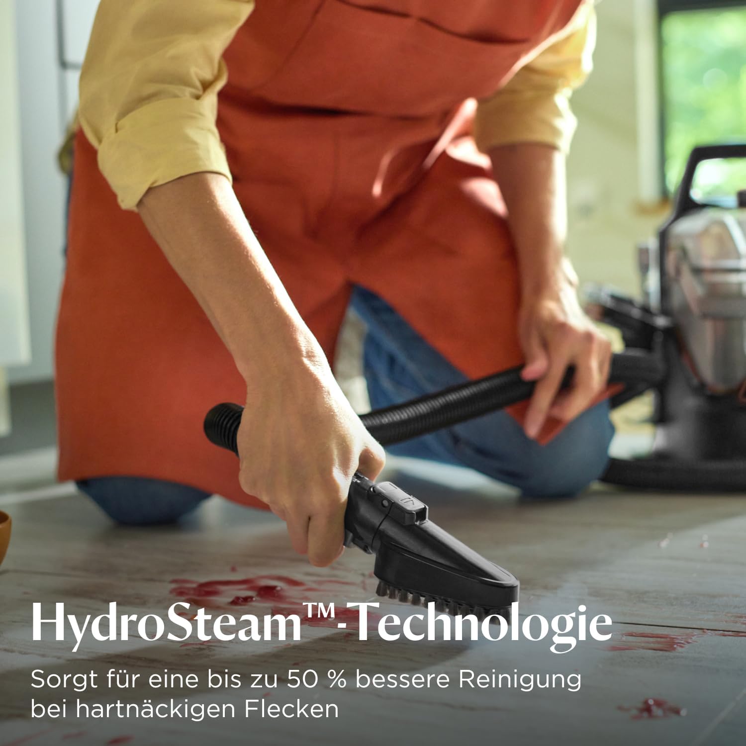BISSELL SpotClean HydroSteam | Fleckenreiniger für Hartnckige Flecken | Dampft, Schrubbt und Saugt | Mehrflchen-Fleckenentfernung | Schnelltrocknend | Dampfmodus | HydroSteam Technologie | 3689N