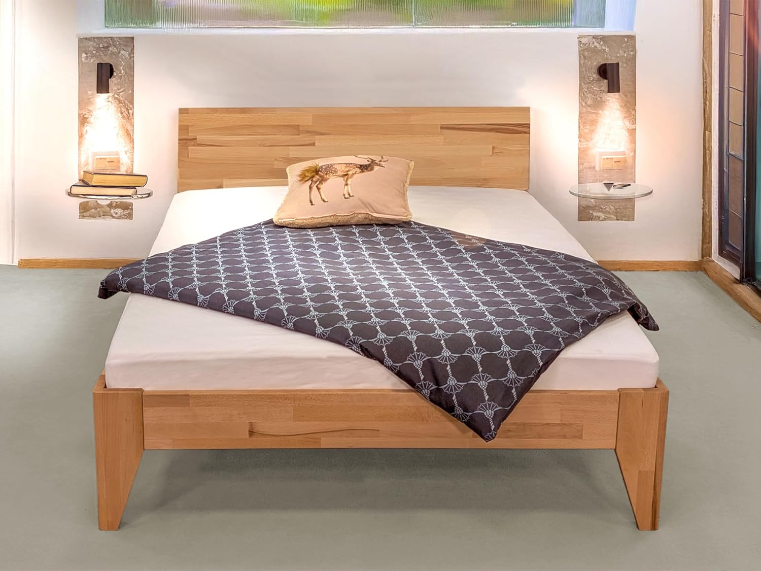 Betten-ABC Massivholzbett Rustica - 180x200 cm - Kernbuche in Naturoptik - Natur geölt