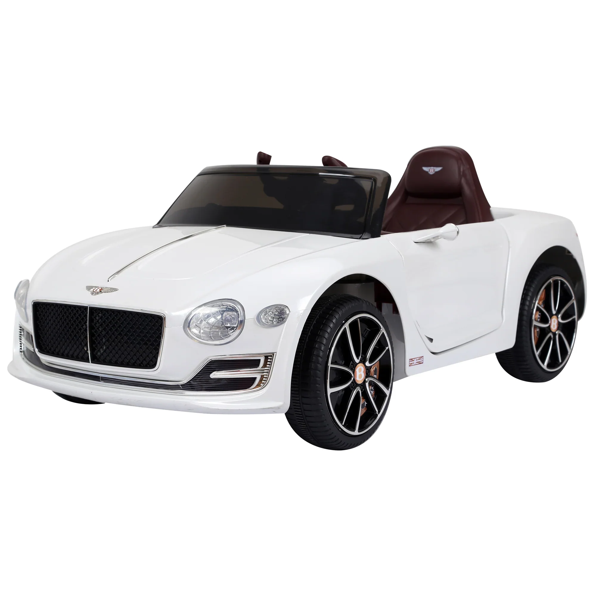 HOMCOM Kinder elektrische auto Bentley GT gelicentieerd met afstandsbediening Wit