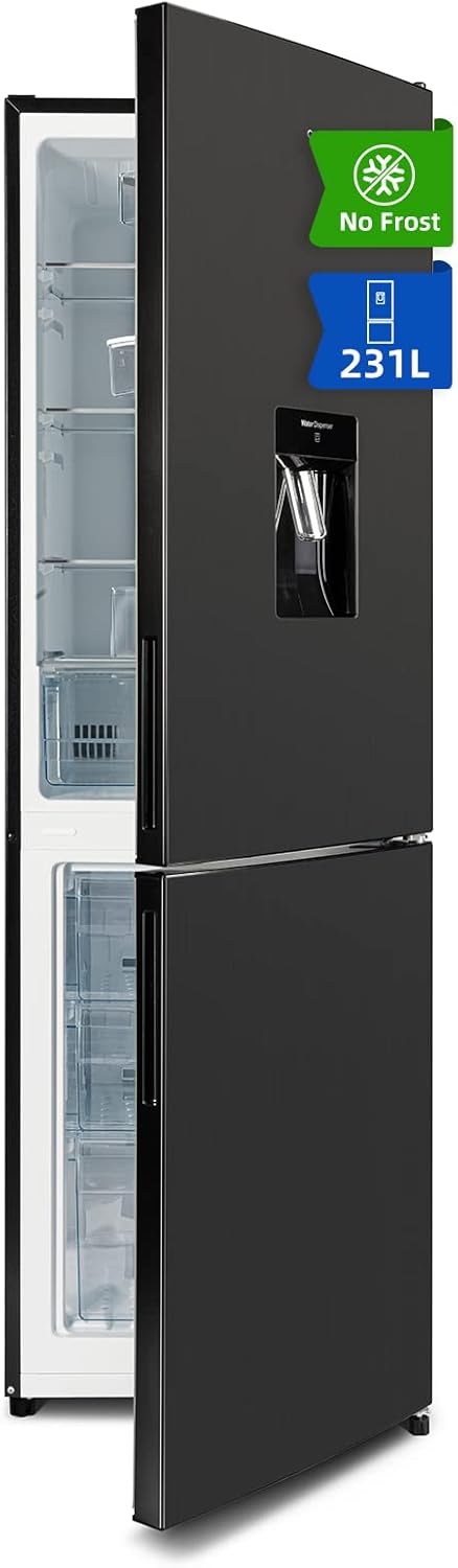CHIQ CTT107BC Kühlschrank Klein 107 Liter, Höhe 84cm, Tiefe 55cm, Platzbedarf nur 0,3 ㎡, Mikro-Gefrierfach, Vario Box, 7 Temperaturregelstufen, geräuscharm, 87 kWh/Jahr, Schwarz