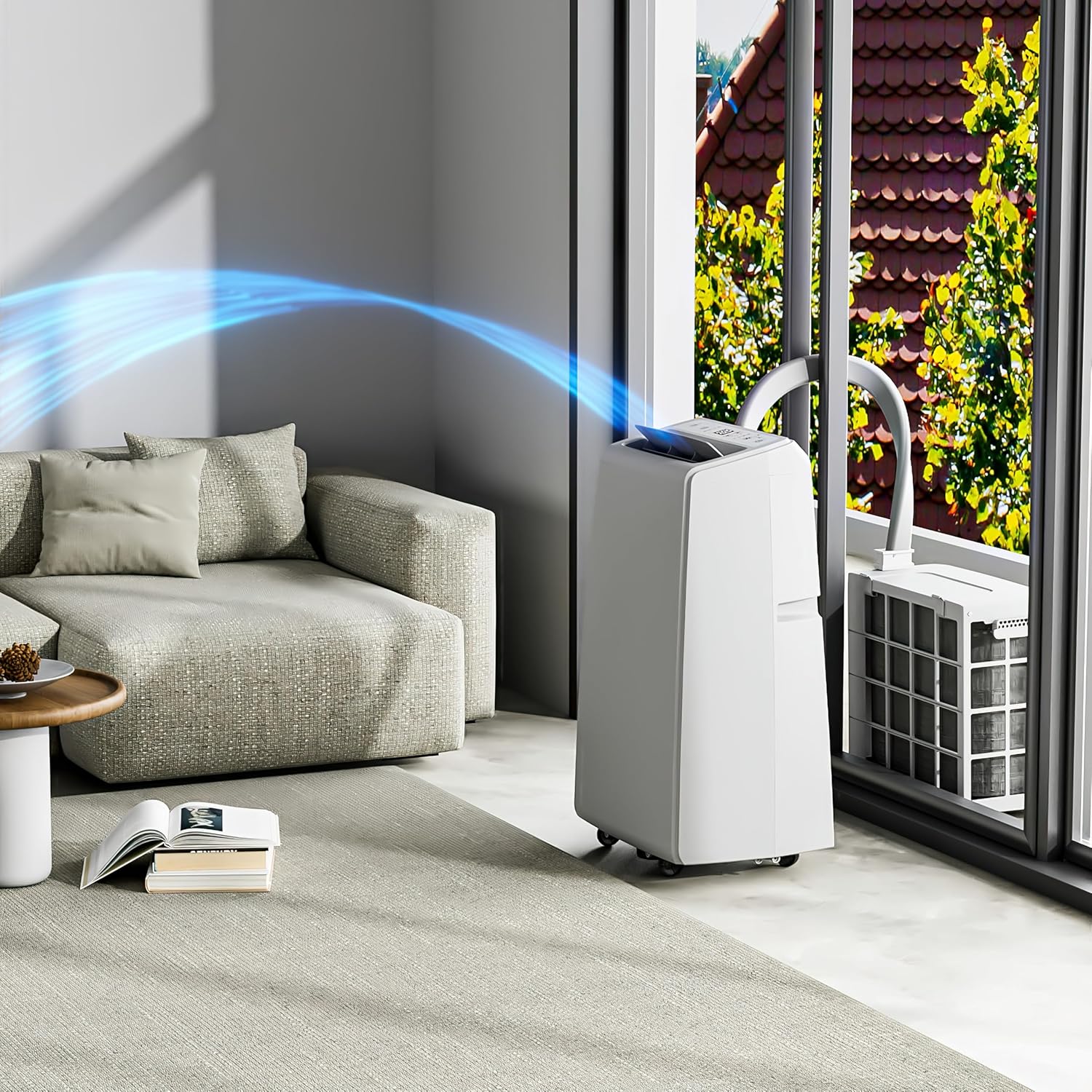 mobile Split Klimaanlage Klimagerät mit WiFi 12.000BTU