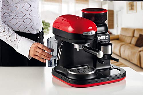 Ariete 1318 Macchina da Caffè con Macinacaffè   1 filtro   Montalatte   15 bar   1080 Watt   0,8 Litri   Linea Moderna   Rosso : Amazon.it: Casa e cucina