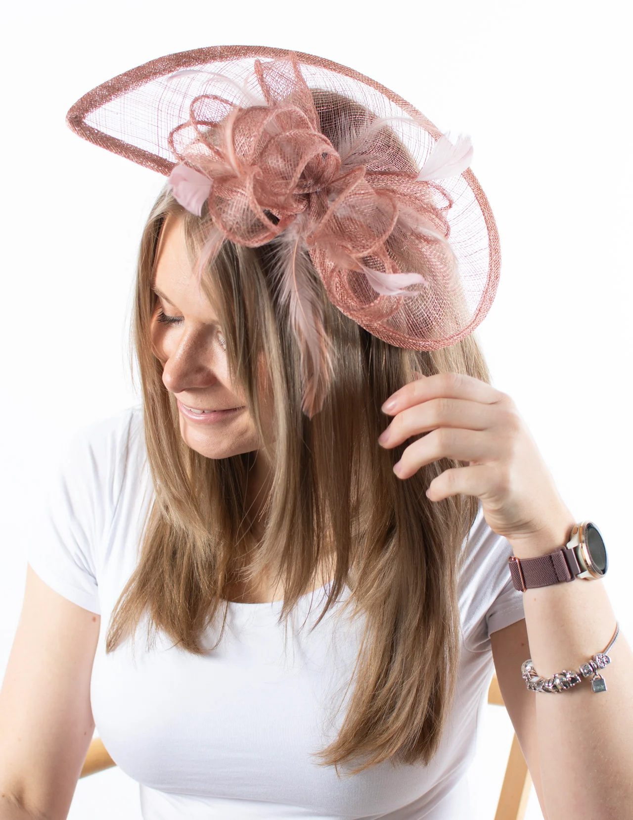 Fascinator | Teardrop | Dusky Pink
