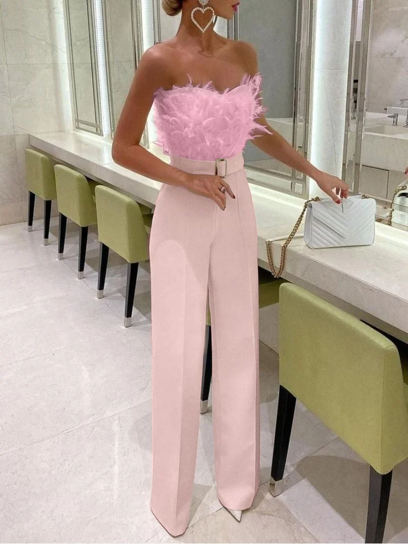 Jumpsuit mit Rohrentop f��r Damen, eleganter Einteiler f��r Events, Abende und Anl?sse