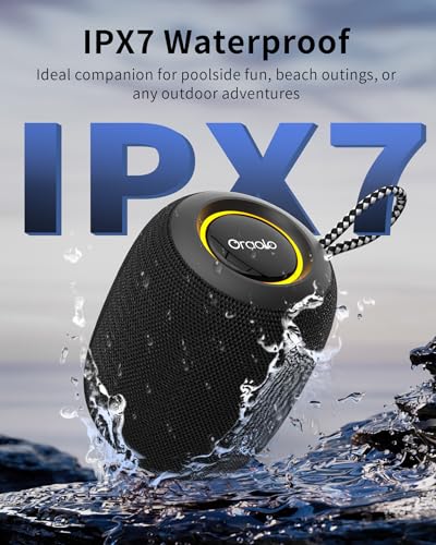 oraolo Cassa Bluetooth Portatile, 15W Cassa Bluetooth Potente da Doccia Impermeabile IPX7, Bluetooth 5.3, Extra Bassi Attivi, Chiamata Vivavoce per Casa, Esterno, Doccia : Elettronica