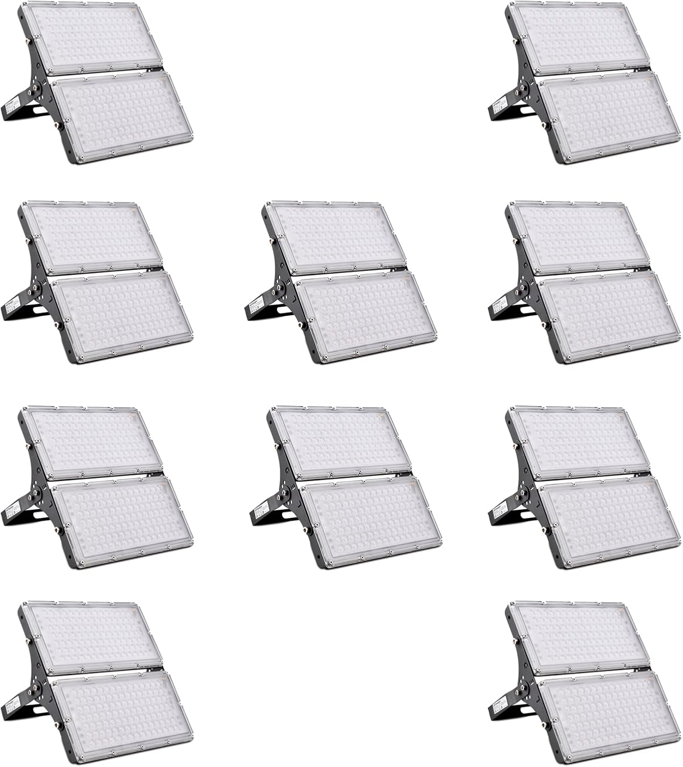 Sararoom 200W LED Strahler Außen, Superhell 20000LM LED Scheinwerfer Aussenstrahler, IP65 Wasserdicht Flutlicht 3000K Warmweiß Fluter, LED Strahler für Garten Terrassen Hof Garage Sportplatz,10Pack