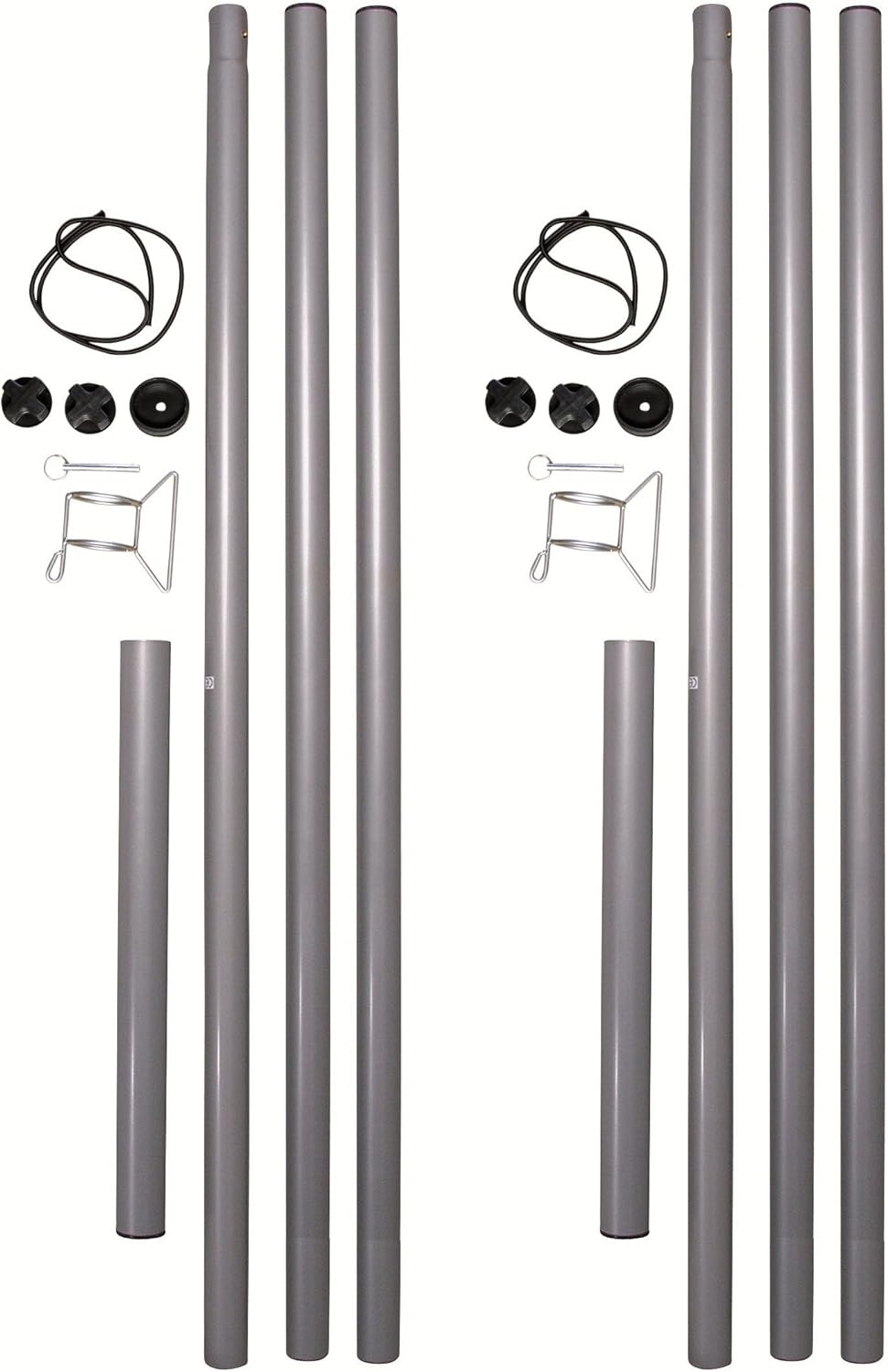 Sonnensegel Stahlmast Mast Set Segel Sonnensegelmast Sonnensegelpfosten (2X MastSet)
