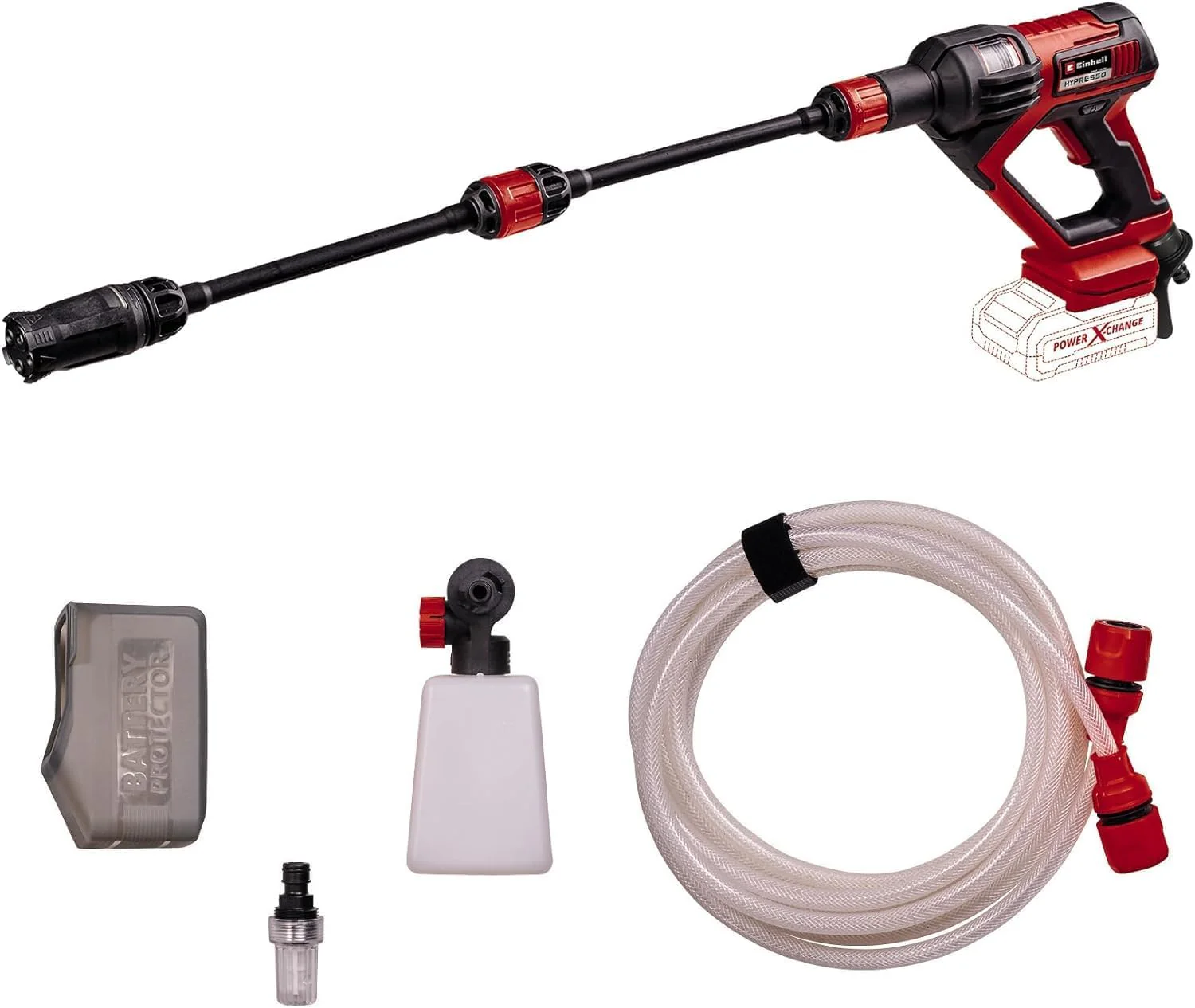 Einhell Akku-Druckreinigerpistole HYPRESSO 18/24-1 Power X-Change (18 V, 24 bar, Mobile Reinigung und Bewsserung, 240 L/h, inkl. Zubehr, ohne Akku & Ladegert)