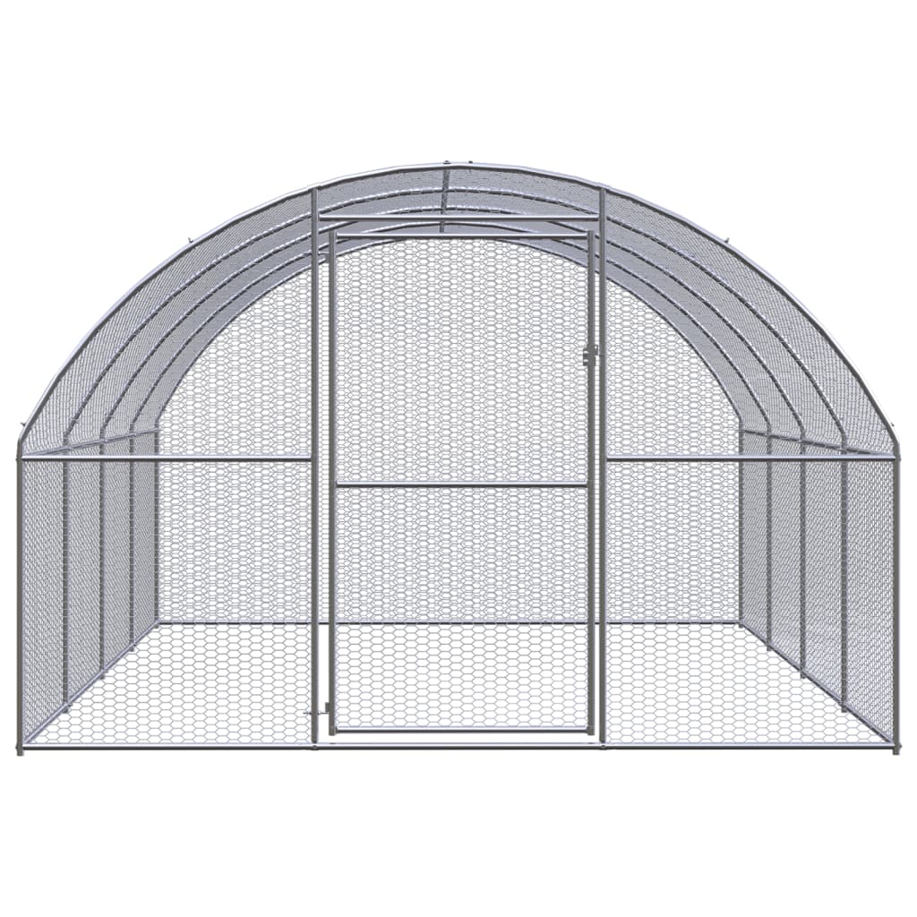 2025 Recinto para gallinas de acero galvanizado – Jaula exterior 3 x 4 x 2 m, recorrido libre, gallinero