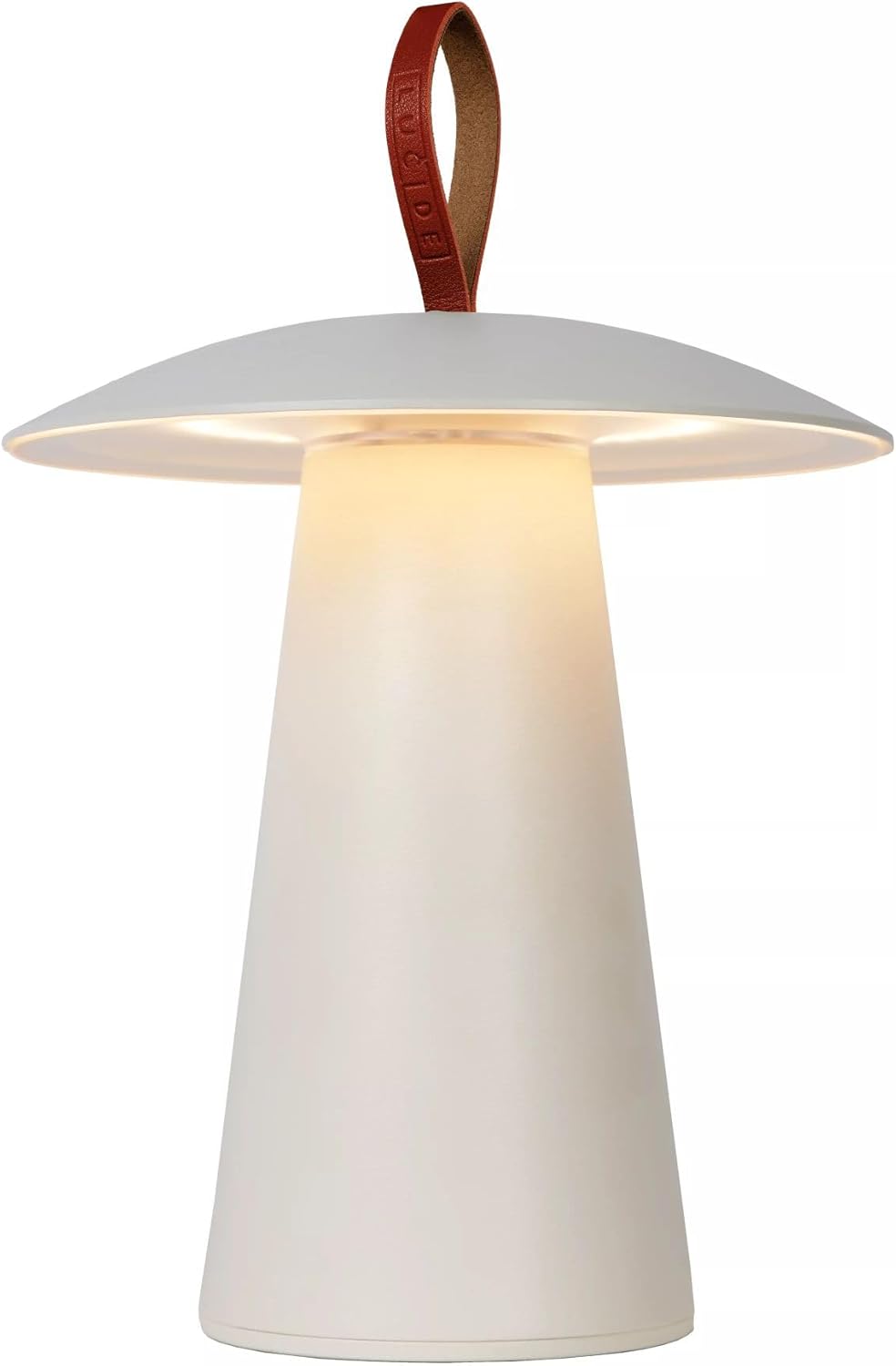 Licht-Erlebnisse LED Akku Tischlampe Aluminium Weiß IP54 Garten Balkon Terrasse 29,2 cm 2 W 2700 K tragbar Griff 6 Stunden Laufzeit dimmbare Tischleuchte außen SYVO