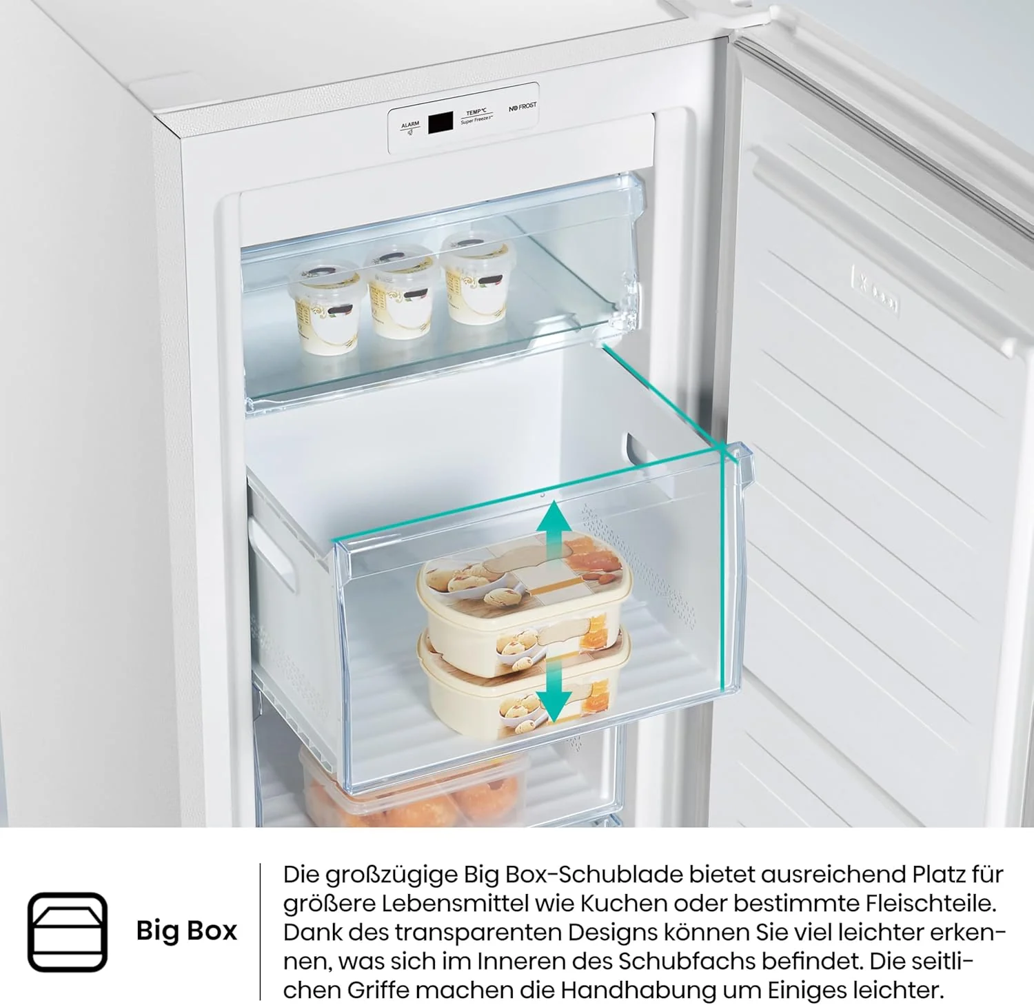 Hisense FV191N4AW2 Vriezer/ TotalNoFrost/ SuperFreeze/ Deuralarm/ Multiflow 360��/ BigBox/ 143,4 cm/ Vriesgedeelte 147 l/ 41 dB/ 205 kWh/Wit