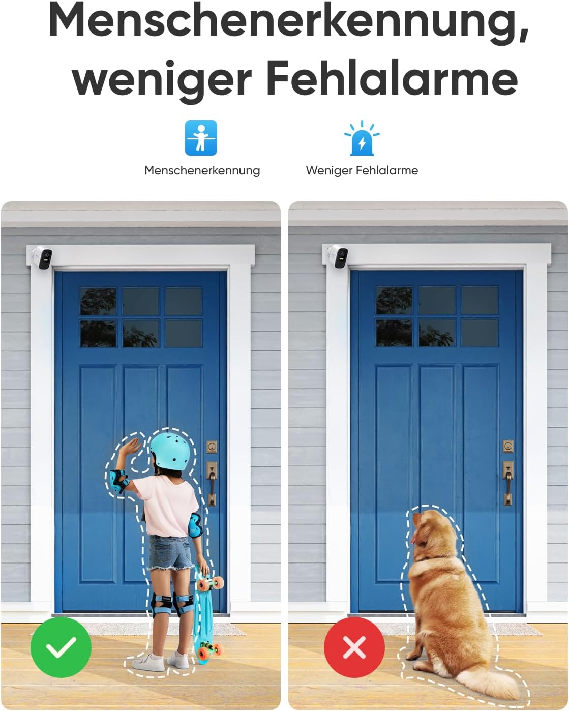 eufy Security eufyCam 2C, überwachungskamera aussen, 180 Tage Akku, HD 1080p, IP67 wetterfest, Nachtsicht, Kompatibel mit HomeKit und Solar Panel,Gebührenfreie Nutzung