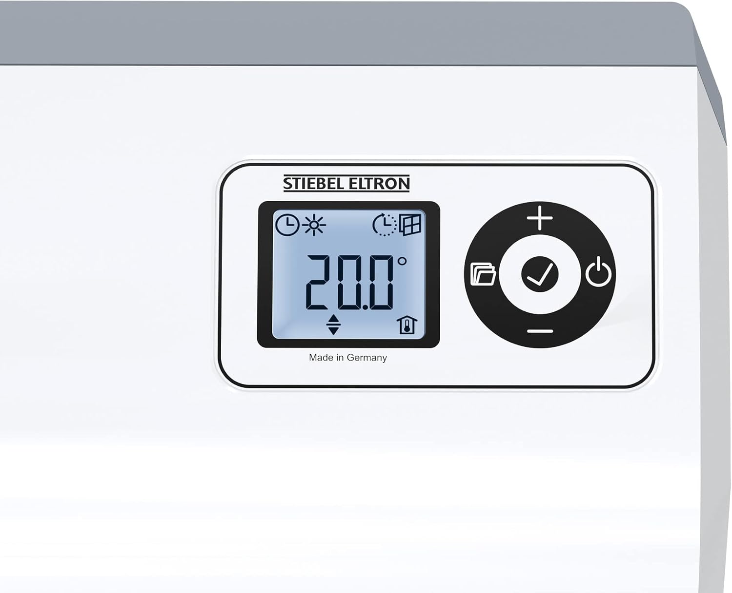 STIEBEL ELTRON Schnellheizer CK 20 Trend LCD für ca. 25 m, TV geprüft, Made in Germany, LC-Display, Wochentimer, Keramik Heizlüfter energiesparend, Bad, 2 kW, 236653