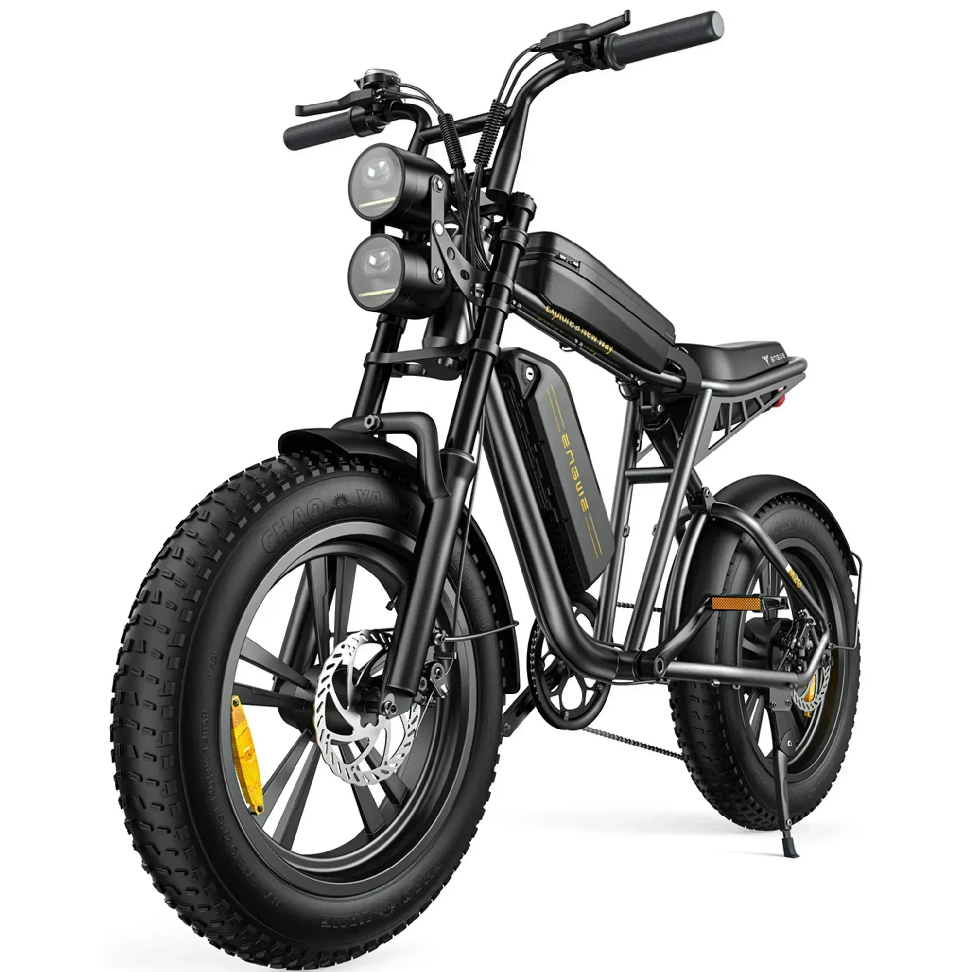 1000W Electric Bike for Adults, Retro-Style, 28mph, 94 Miles Range, 20′′x4.0′′ Fat Tires, Full Suspension, UL Certified